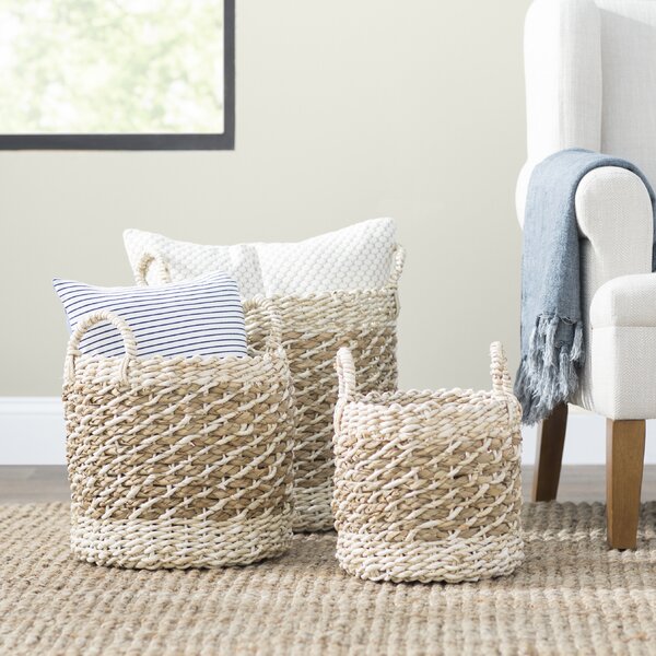 Birch Lane 3 Piece Wicker Basket Set Reviews Wayfair Canada   3 Piece Wicker Basket Set 